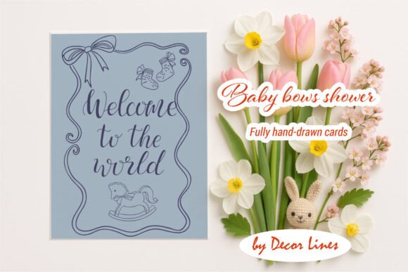 Baby Bows Shower Cards: Graphics & Illustrations Review