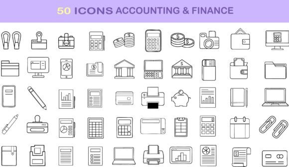 Business Money Accounting Finance Icon Graphics