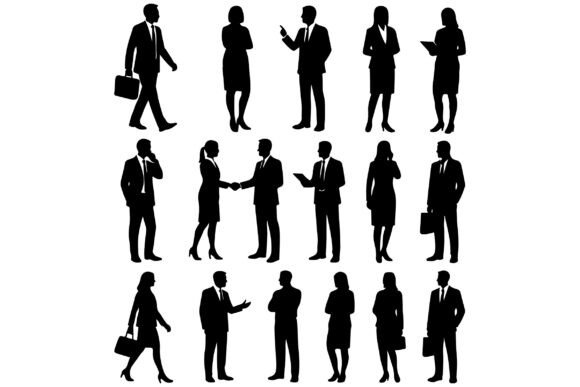 Business People Vector Silhouette Graphics Review