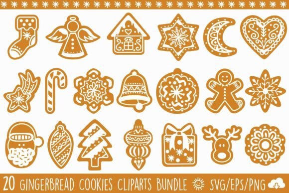 Christmas Gingerbread Cookies Bundle: Graphics & Illustrations