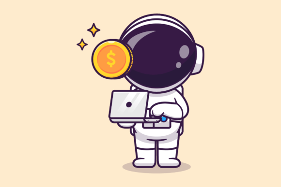 Cute Business Astronaut Graphics & Illustrations