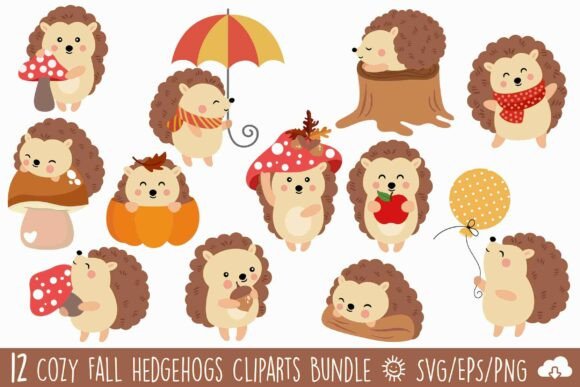 Cute Fall Hedgehog Graphics & Illustrations Review