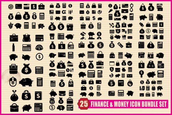 Finance Money Icon Bundle Set: Graphics & Icons