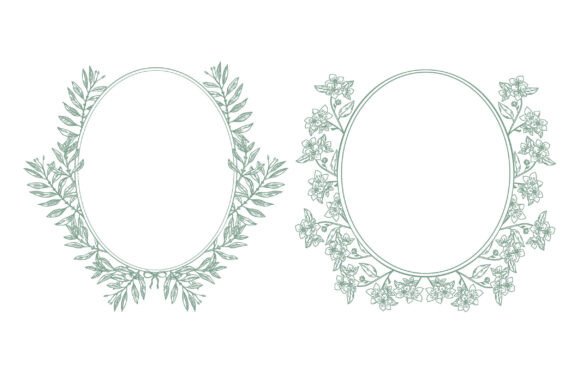 Floral Frames and Crests: Graphics and Illustrations