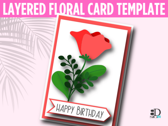 Layered Floral Graphics for Crafts & Blogs