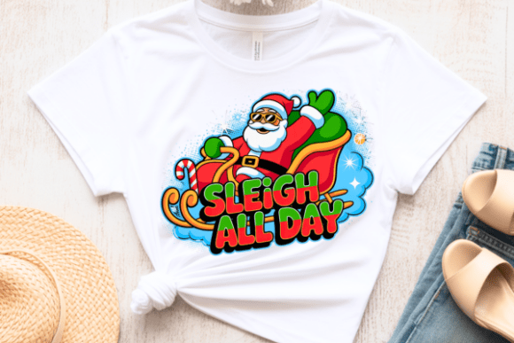 Sleigh All Day PNG SVG: Graphics & T-Shirt Designs