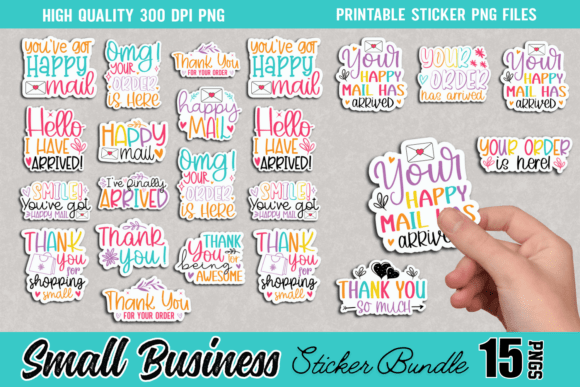 Small Business Sticker Bundle: Graphics for Crafts