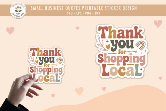 Small Business Thank You Sticker SVG PNG Graphics & Crafts